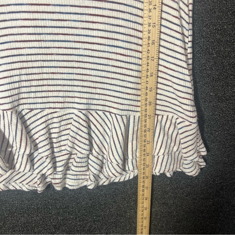 Altar'd State Striped Ruffled Short Sleeve Tee - Picture 4 of 6